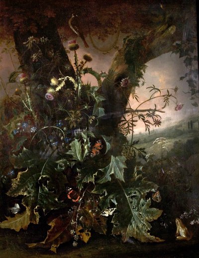 Stillleben mit Frosch und Stieglitz von Matthias Withoos